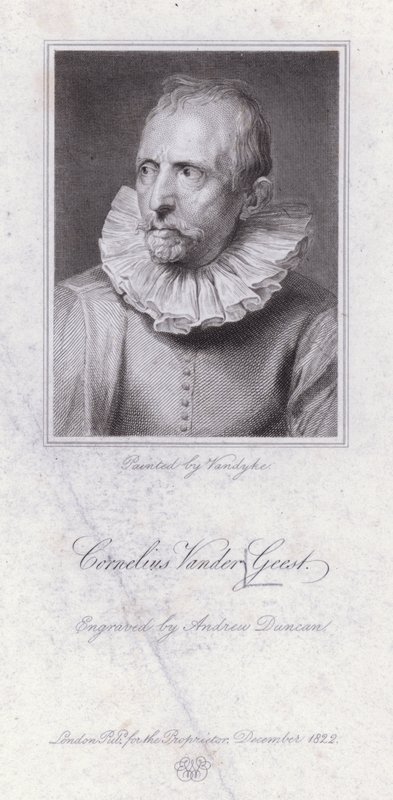 Cornelis van der Geest, flamländsk kryddhandlare och konstsamlare (gravyr) av Anthony van (after) Dyck