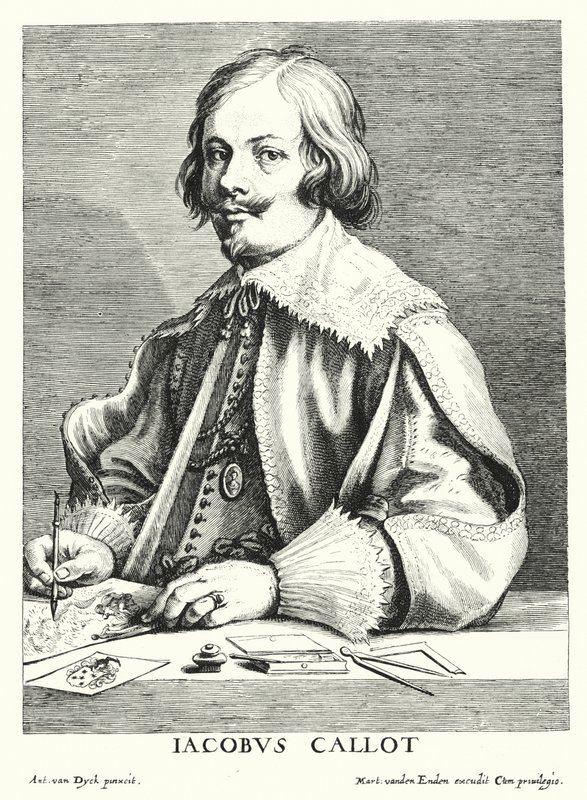 Jacques Callot, fransk ritare och grafiker (gravyr) av Anthony van (after) Dyck