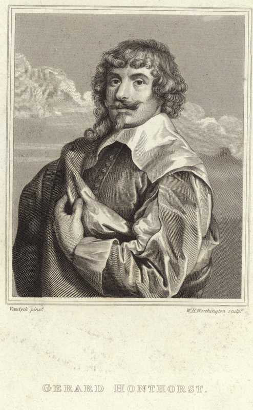 Porträtt av Gerard van Honthorst av Anthony van Dyck