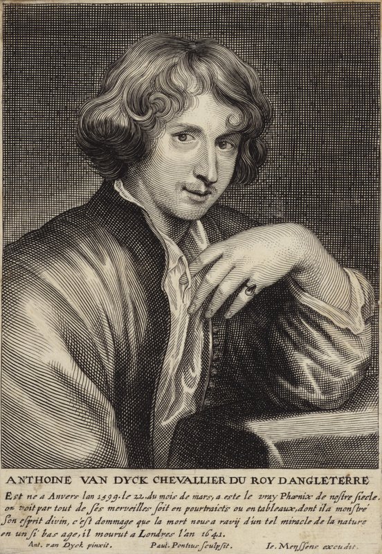 Porträtt av Sir Anthony van Dyck av Anthony van Dyck