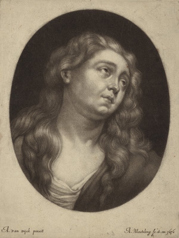 Huvudet på Maria Magdalena av Anthony van Dyck