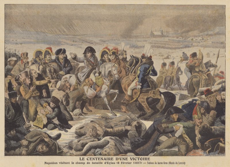 Napoleonon slagfältet vid Eylau (8 februari 1807) av Antoine Jean after Gros