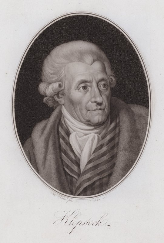 Friedrich Gottlieb Klopstock, tysk poet (gravyr) av Anton Hickel