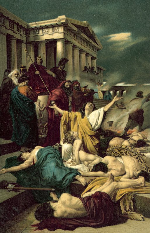 I Maccabei (De sju makkabéernas martyrskap) (chromolitho) av Antonio Ciseri