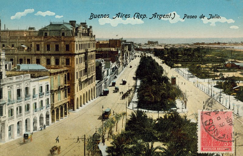 Paseo de Julio, Buenos Aires, Argentina (färgat foto) av Argentinian Photographer