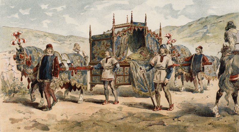 Kull av en chatelaine, tid för hertigarna av Bourgogne, 1400-talet av Armand Jean Heins