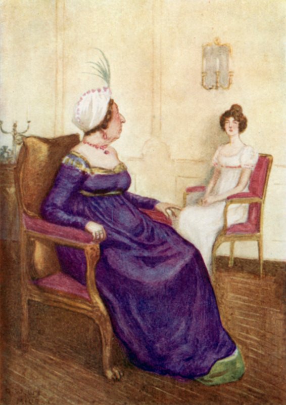 Illustration till Stolthet och fördom av Jane Austen av Arthur Wallis Mills