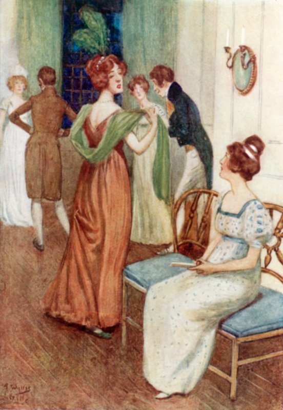 Illustration till Stolthet och fördom av Jane Austen av Arthur Wallis Mills