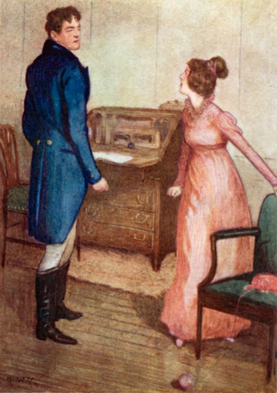 Illustration till Stolthet och fördom av Jane Austen av Arthur Wallis Mills