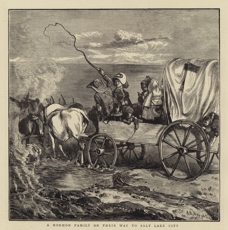 En mormonfamilj på väg till Salt Lake City av Arthur Boyd Houghton