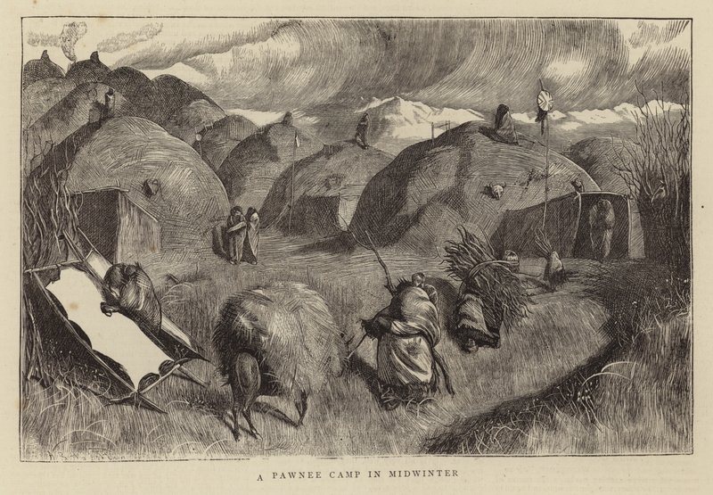 Ett Pawnee-läger mitt i vintern av Arthur Boyd Houghton