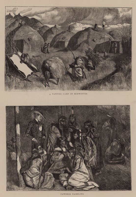 Ett Pawnee-läger mitt i vintern av Arthur Boyd Houghton