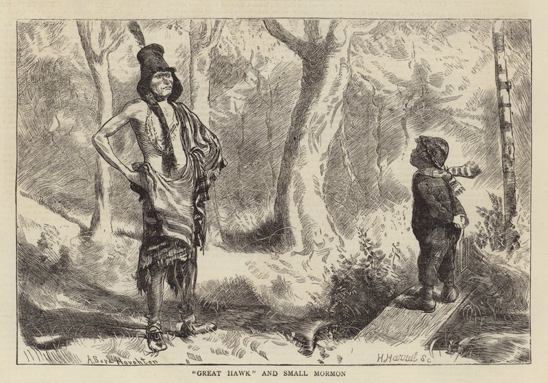 Stor hök och liten mormon av Arthur Boyd Houghton