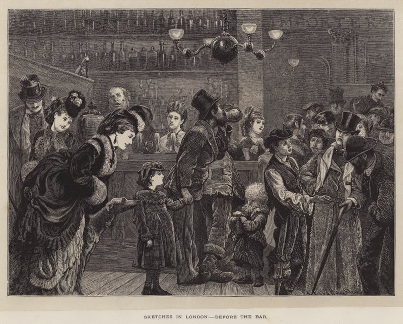 Skisser i London, före baren av Arthur Boyd Houghton