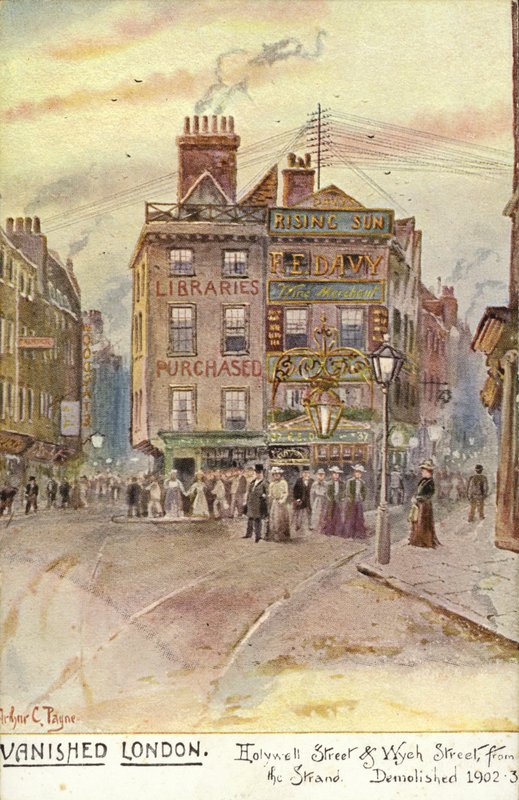 Försvunna London - Holywell Street och Wych Street, från Strand av Arthur Charles Payne