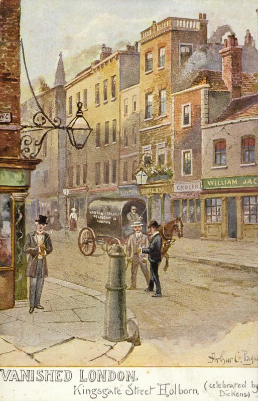 Vanished London - Kingsgate Street, Holborn (firas av Dickens) av Arthur Charles Payne