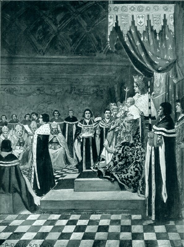 Henrik VI öppnade parlamentet med sin mor av Arthur David McCormick