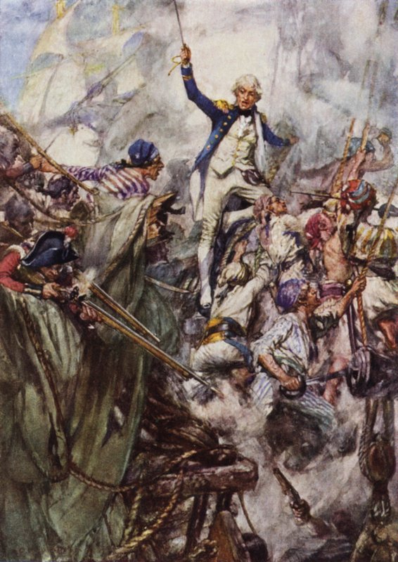Nelson går ombord på San Josef vid slaget utanför Cape St Vincent av Arthur David McCormick