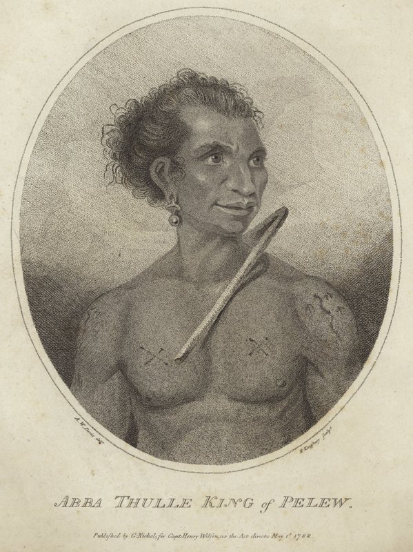 Porträtt av Abba Thulle, kung av Pelew av Arthur Devis
