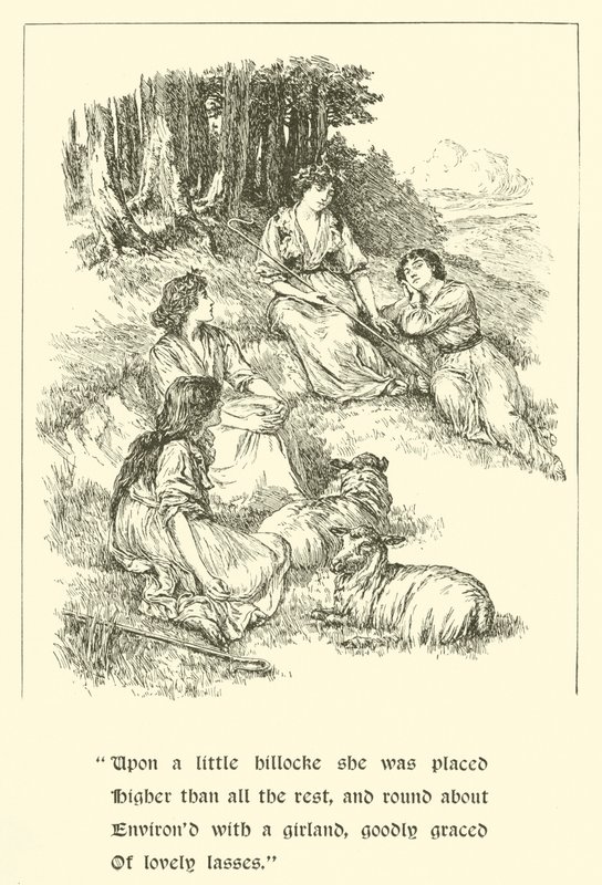 Sir Calidore, Knight Of Courtesy, Coridon And Pastorella (gravyr) av Arthur George Walker