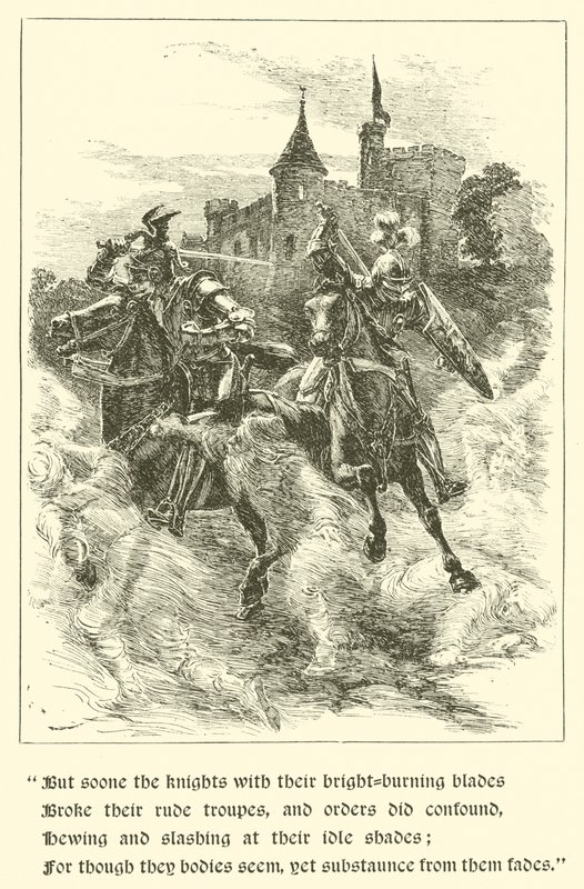 Sir Guyon, The House of Temperance (gravyr) av Arthur George Walker