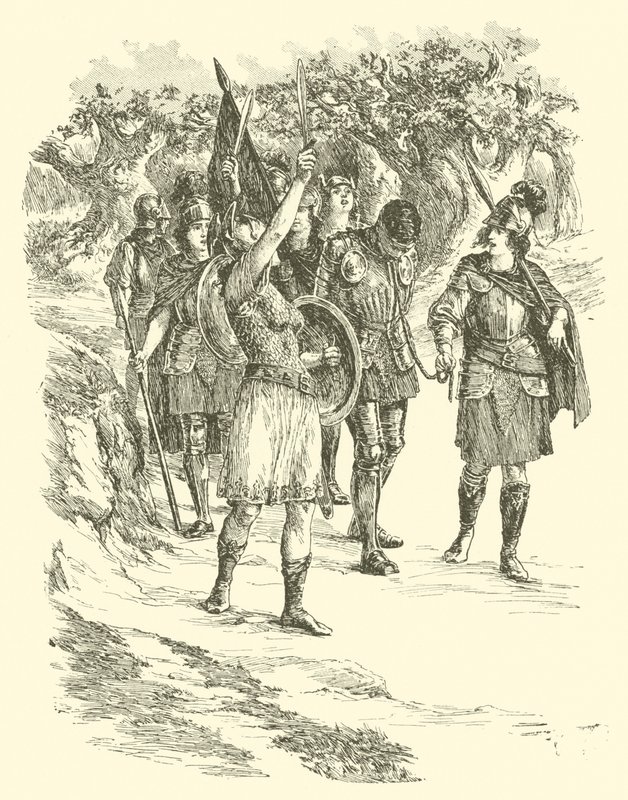 The Adventures of Sir Artegall, Queen Of The Amazons (gravyr) av Arthur George Walker