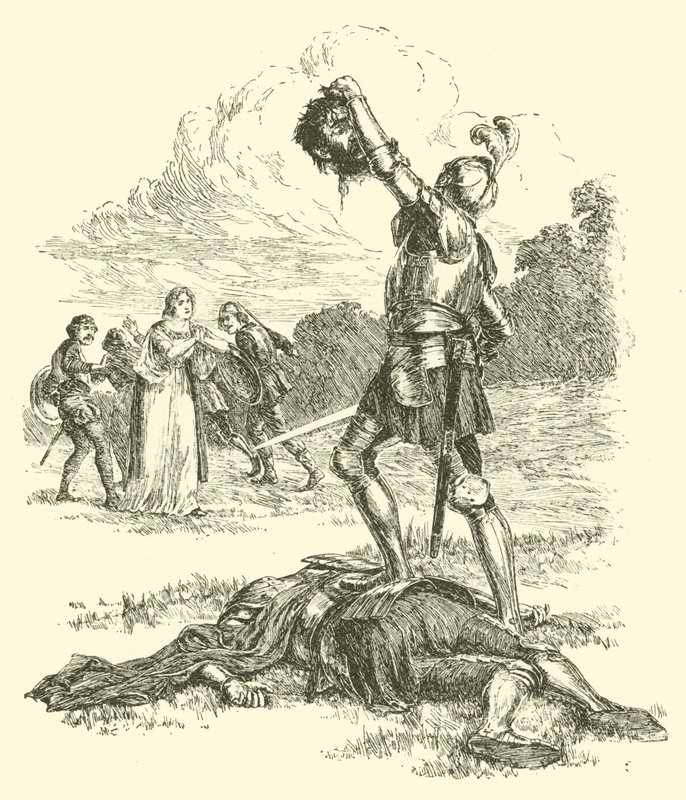 Sir Artegalls äventyr, Tyrannen Grantorto (gravyr) av Arthur George Walker