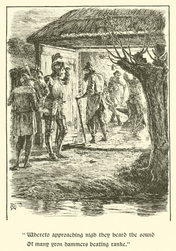 The Legend of Britomart, The House of Care (gravyr) av Arthur George Walker