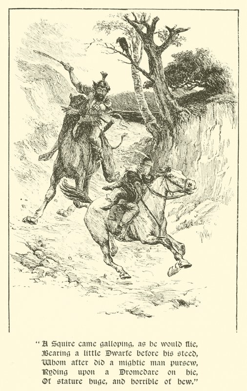 Squire of Low Degree, Jätten med flammande ögon (gravyr) av Arthur George Walker