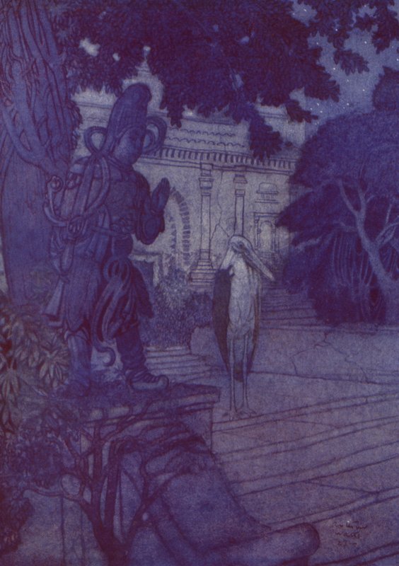 Det råder en tystnad där inget ljud har varit (färg litho) av Arthur George Watts
