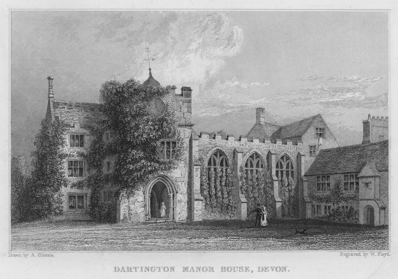 Darlington Manor House, Devon (gravyr) av Arthur Glennie