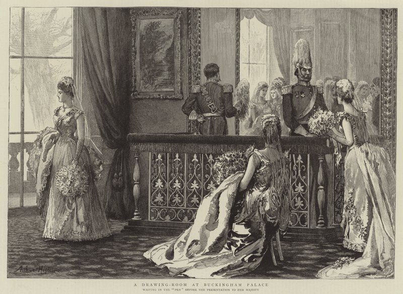 En salong på Buckingham Palace av Arthur Hopkins