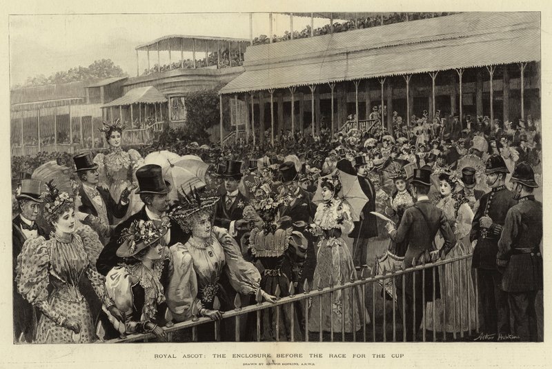 Royal Ascot, inhägnaden före racet om cupen av Arthur Hopkins