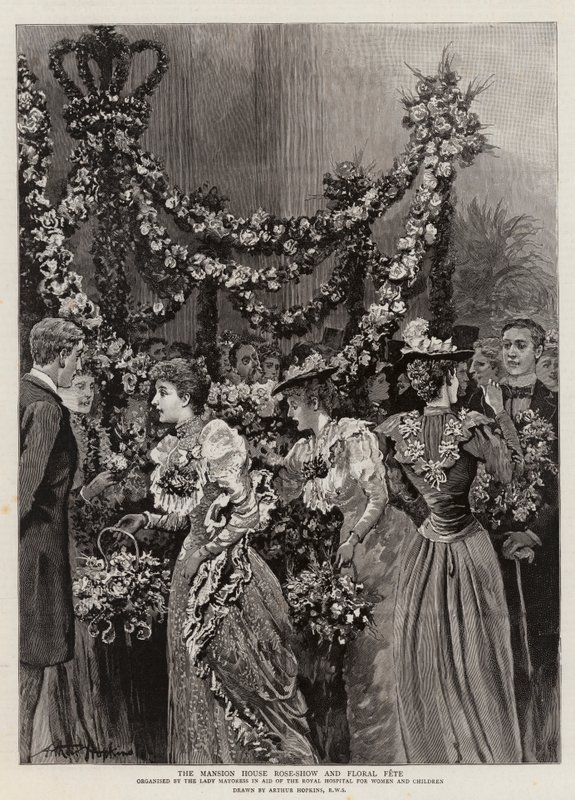 The Mansion House Rose-Show och Floral Fee av Arthur Hopkins