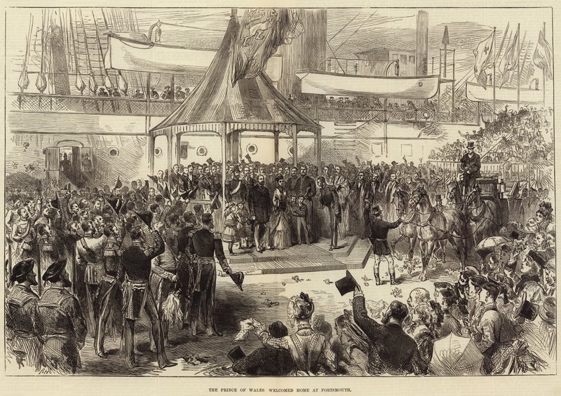Prinsen av Wales välkomnade hem i Portsmouth av Arthur Hopkins
