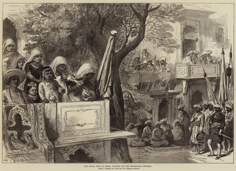 Det kungliga besöket i Indien, i väntan på Shahzadah, Gwalior av Arthur Hopkins