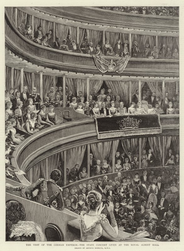 Den tyska kejsarens besök, statskonserten i Royal Albert Hall av Arthur Hopkins