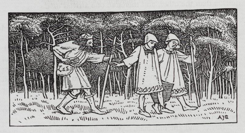 Hans Christian Andersen: Elfinkullen (litho) av Arthur Joseph Gaskin