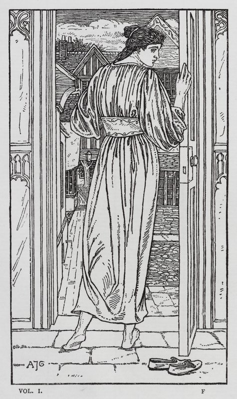 Hans Christian Andersen: Lyckans goloshes (litho) av Arthur Joseph Gaskin