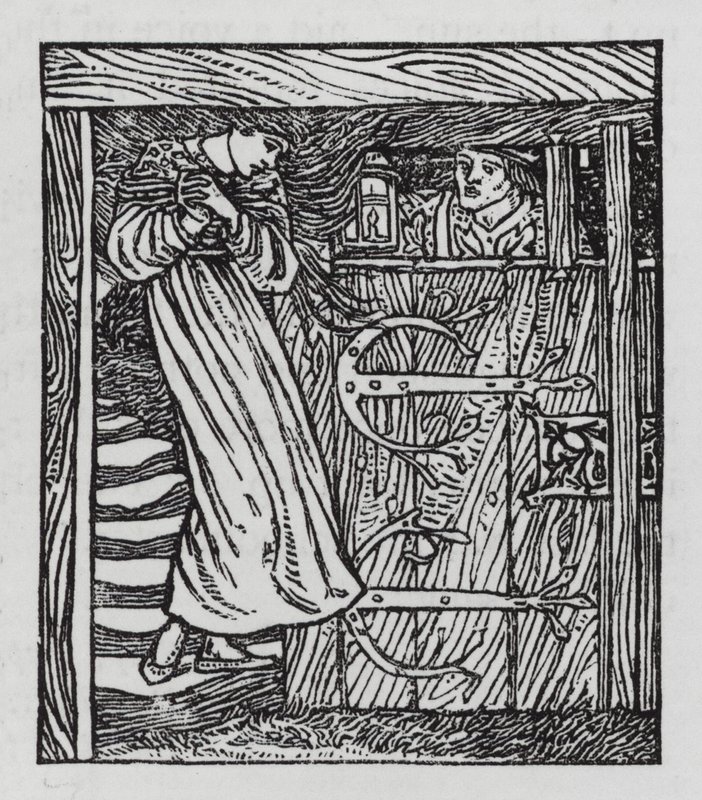 HC Andersen: Prinsessan och ärten (litho) av Arthur Joseph Gaskin