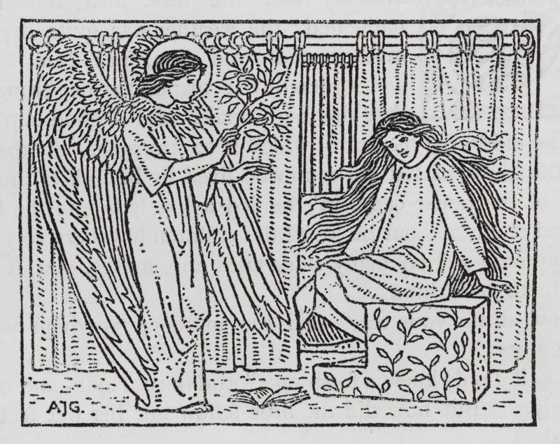 Hans Christian Andersen: De röda skorna (litho) av Arthur Joseph Gaskin