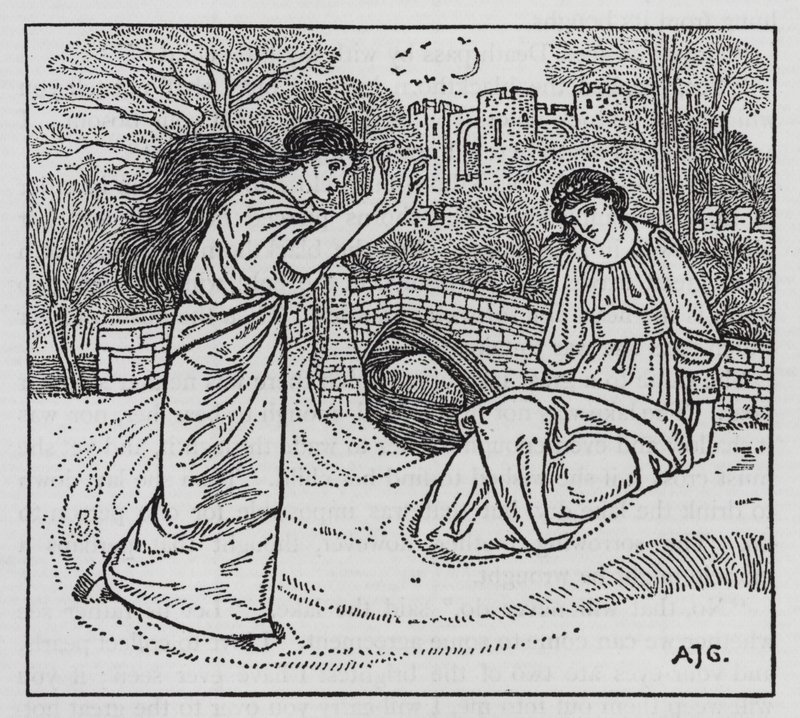 Hans Christian Andersen: Berättelsen om en mamma (litho) av Arthur Joseph Gaskin