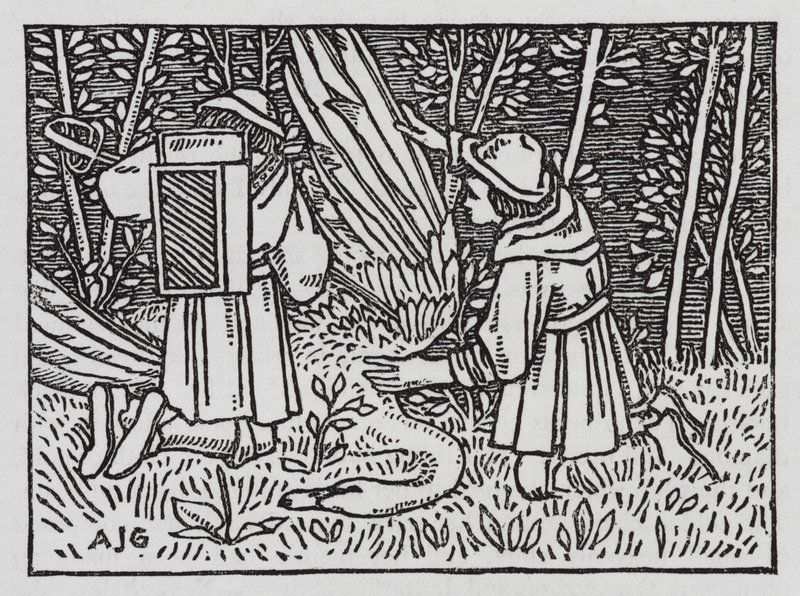 Hans Christian Andersen: The Traveling Companion (litho) av Arthur Joseph Gaskin