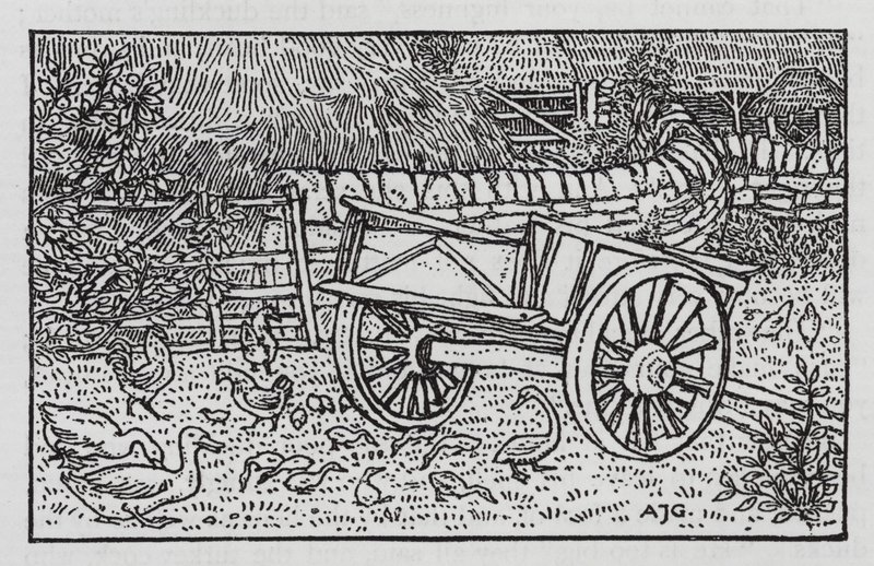 HC Andersen: Den fula ankungen (litho) av Arthur Joseph Gaskin