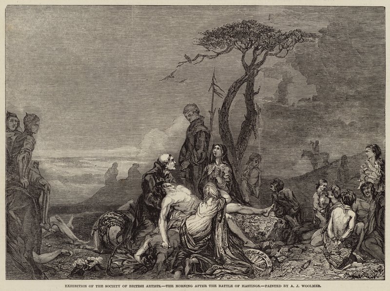 Morgonen efter slaget vid Hastings av Arthur Joseph Woolmer