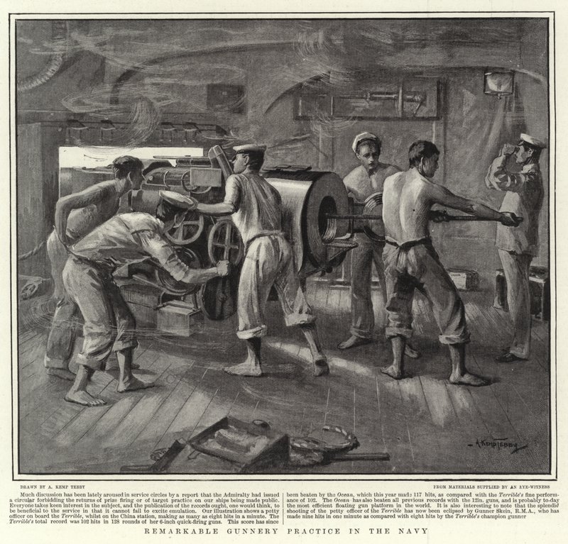 Anmärkningsvärd Gunnery Practice i flottan av Arthur Kemp Tebby