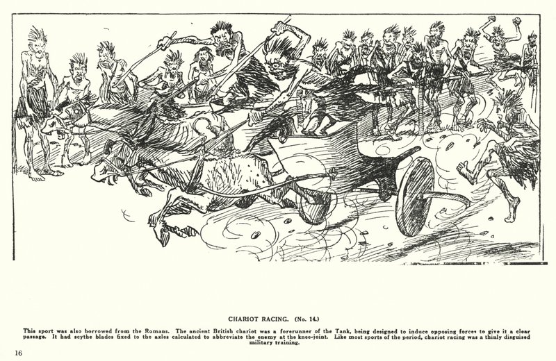 Chariot Racing (litografi) av Arthur Moreland