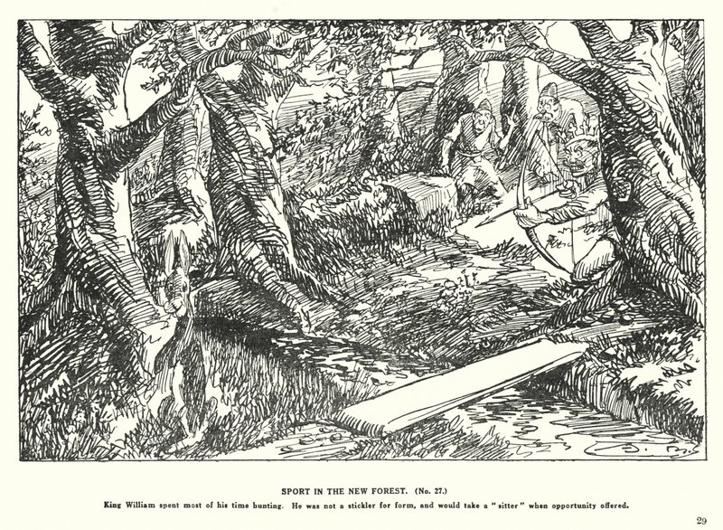 Sport i New Forest (litografi) av Arthur Moreland