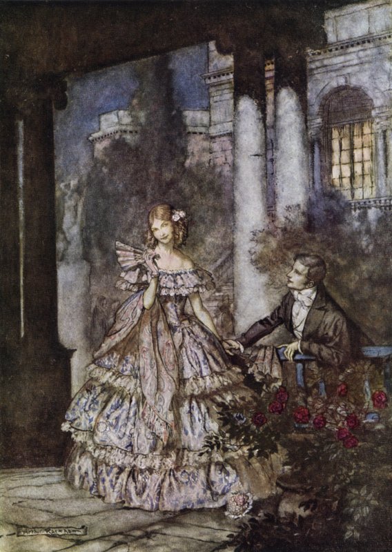 Annons för Colgates Cashmere Bouquet tvål, vinnare av ett pris från Art Directors" Club of New York vid deras 1924 Exhibition of Advertising Art av Arthur Rackham