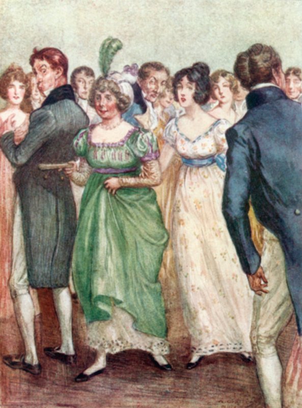 Illustration för Northanger Abbey av Jane Austen av Arthur Wallis Mills